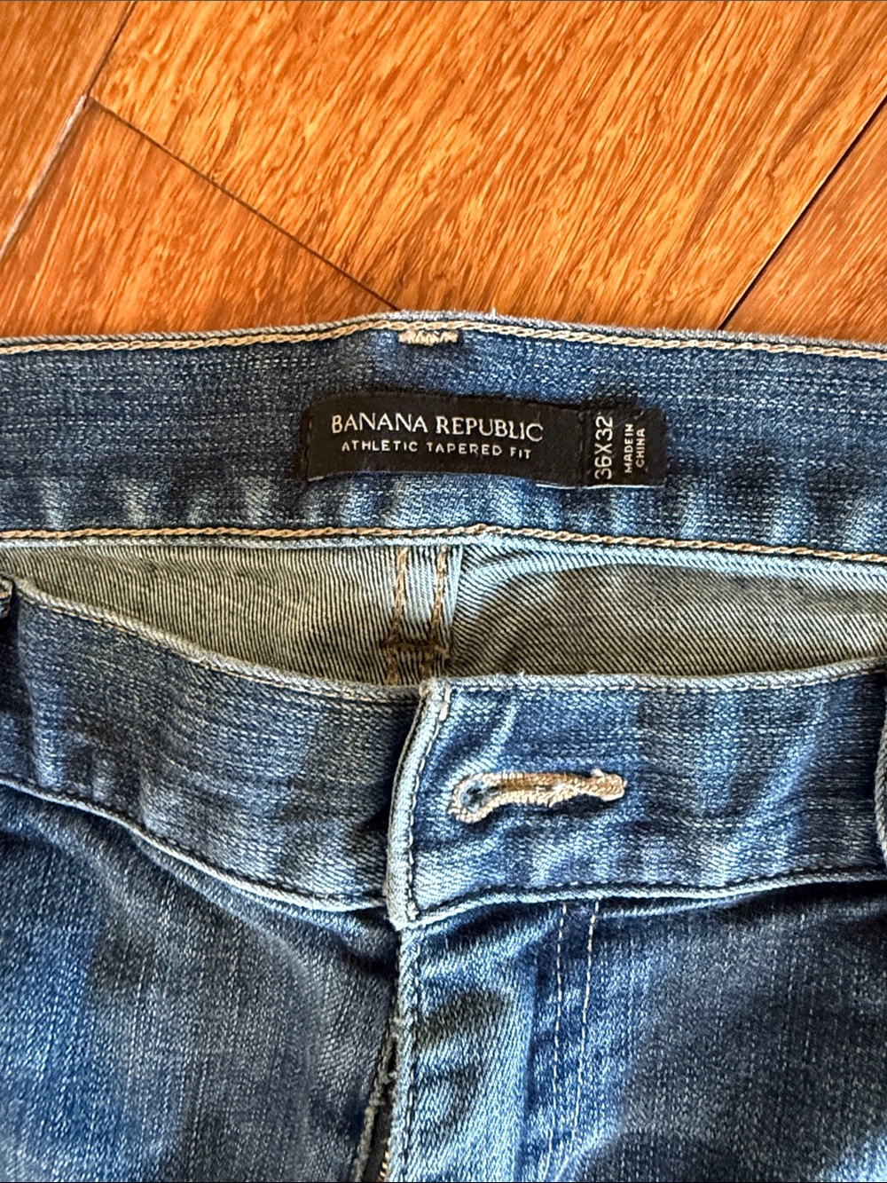 2 pairs of Banana Republic Dark Blue Men’s  Jeans - Picture 5 of 6